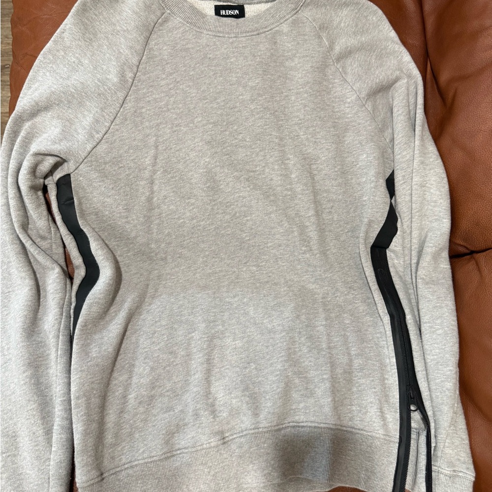 Hudson Jeans Gray Crewneck Sweater
